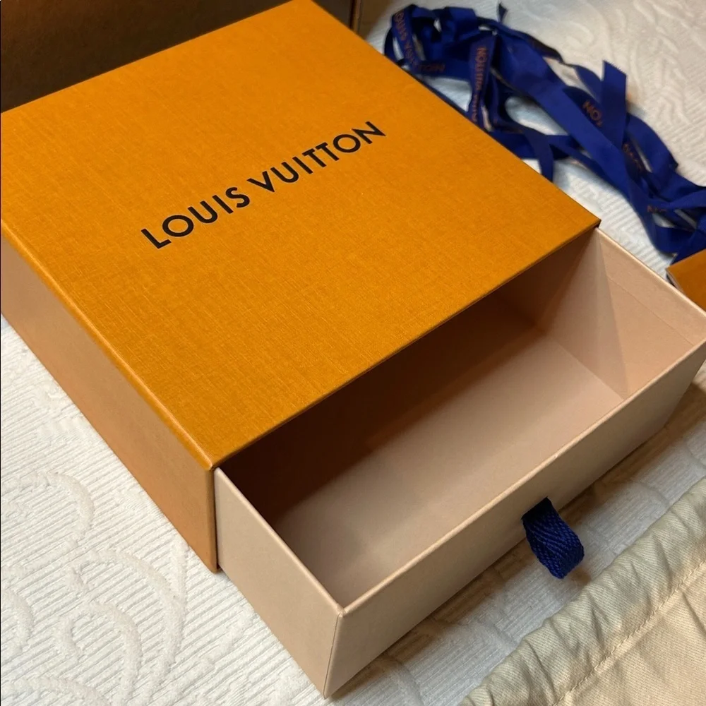 Louis Vuitton Orange and Blue box/bag Gift Set.